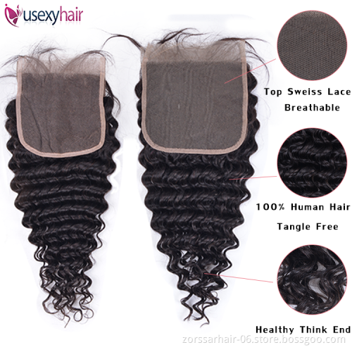 HD Lace Closure 100% Human hair Frontal with closure